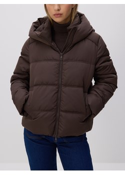 Reserved - Pikowana kurtka z kapturem - ciemnobrązowy ze sklepu Reserved w kategorii Kurtki damskie - zdjęcie 186668118