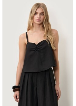 TOP DAMSKI ELLA LINEN BLACK ze sklepu Jemiol w kategorii Bluzki damskie - zdjęcie 186670076