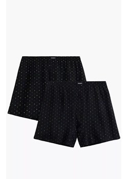 2-pack bokserki męskie luźne 2MBX-081-CZARNY, Kolor czarny-wzór, Rozmiar M, ATLANTIC ze sklepu Intymna w kategorii Majtki męskie - zdjęcie 186671345
