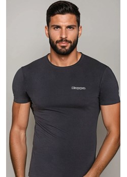 Kappa koszulka męska bawełniana z krótkim rękawem czarna K1304, Kolor antracytowy, Rozmiar M, Kappa ze sklepu Intymna w kategorii T-shirty męskie - zdjęcie 186671377