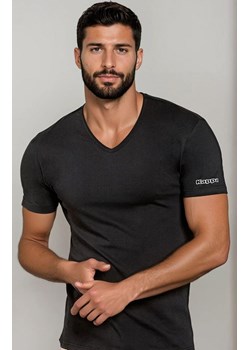 Kappa koszulka męska w serek z krótkim rękawem czarna K1315, Kolor czarny, Rozmiar S, Kappa ze sklepu Intymna w kategorii T-shirty męskie - zdjęcie 186671378
