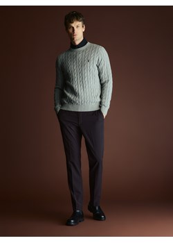 Reserved - Sweter z warkoczowym splotem - szary ze sklepu Reserved w kategorii Swetry męskie - zdjęcie 186672016