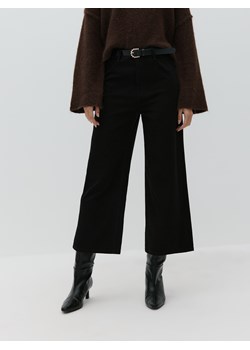 Reserved - Jeansy culotte z paskiem - czarny ze sklepu Reserved w kategorii Jeansy damskie - zdjęcie 186673036