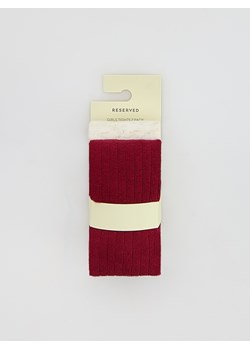 Reserved - Rajstopy 2 pack - intenstywna czerwień ze sklepu Reserved w kategorii Rajstopy dziecięce - zdjęcie 186673346