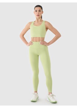 Damskie legginsy treningowe 4F 4FRSS25TFTIF306 - zielone ze sklepu Sportstylestory.com w kategorii Spodnie damskie - zdjęcie 186674655