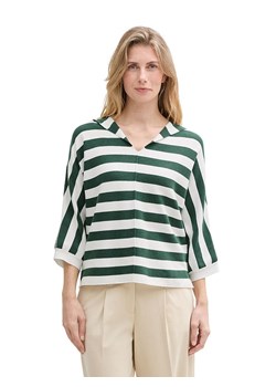 Tom Tailor Bluzka w kolorze ciemnozielono-kremowym ze sklepu Limango Polska w kategorii Bluzki damskie - zdjęcie 186676075