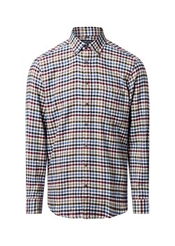 Andrew James Męska koszula flanelowa Mężczyźni Regular Fit Bawełna écru w kratkę ze sklepu vangraaf w kategorii Koszule męskie - zdjęcie 186677276