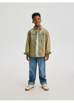 Reserved - Bawełniane jeansy relaxed fit - niebieski ze sklepu Reserved w kategorii Spodnie chłopięce - zdjęcie 186677728