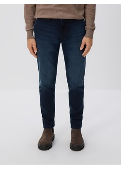 Reserved - Jeansy slim fit z efektem sprania - granatowy ze sklepu Reserved w kategorii Jeansy męskie - zdjęcie 186677749
