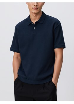 Reserved - Strukturalne polo comfort fit - granatowy ze sklepu Reserved w kategorii T-shirty męskie - zdjęcie 186677865