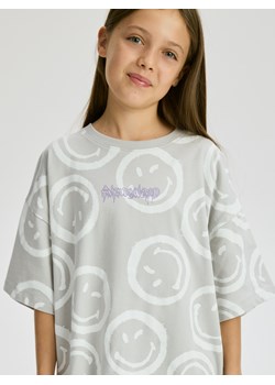 Reserved - T-shirt SmileyWorld® - jasnoszary ze sklepu Reserved w kategorii Bluzki dziewczęce - zdjęcie 186678077