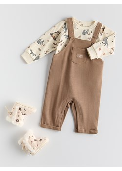 Reserved - Bawełniany komplet - brązowy ze sklepu Reserved w kategorii Komplety niemowlęce - zdjęcie 186678157