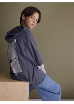 Reserved - Longsleeve z kapturem - ciemnoszary ze sklepu Reserved w kategorii Bluzy chłopięce - zdjęcie 186678225