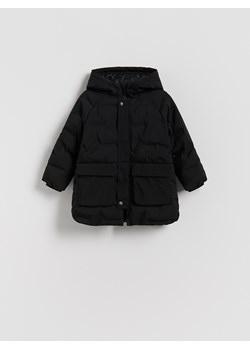 Reserved - Ocieplana parka z kapturem - czarny ze sklepu Reserved w kategorii Kurtki chłopięce - zdjęcie 186678697