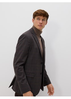 Reserved - Marynarka slim fit z wiskozą - brązowy ze sklepu Reserved w kategorii Marynarki męskie - zdjęcie 186678715