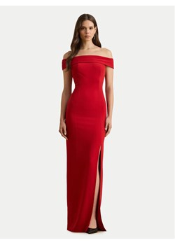 LAUREN RALPH LAUREN Sukienka wieczorowa 253982109004 Czerwony Slim Fit ze sklepu MODIVO w kategorii Sukienki - zdjęcie 186680108