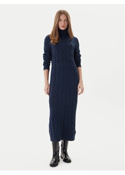 Tommy Hilfiger Sukienka dzianinowa WW0WW46429 Granatowy Slim Fit ze sklepu MODIVO w kategorii Sukienki - zdjęcie 186680115