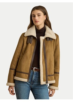 LAUREN RALPH LAUREN Kurtka z imitacji skóry 297P04122002 Brązowy Regular Fit ze sklepu MODIVO w kategorii Kurtki damskie - zdjęcie 186680158