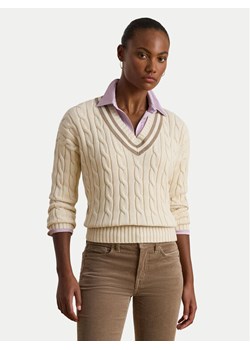 LAUREN RALPH LAUREN Sweter 200979662003 Écru Relaxed Fit ze sklepu MODIVO w kategorii Swetry damskie - zdjęcie 186680179