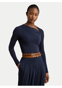 LAUREN RALPH LAUREN Bluzka 200980153001 Granatowy Slim Fit ze sklepu MODIVO w kategorii Bluzki damskie - zdjęcie 186680207