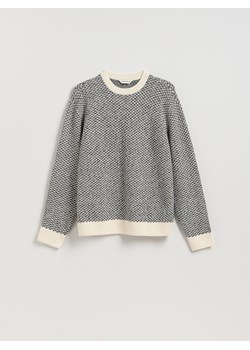 Reserved - Wzorzysty sweter - biały ze sklepu Reserved w kategorii Swetry męskie - zdjęcie 186681508