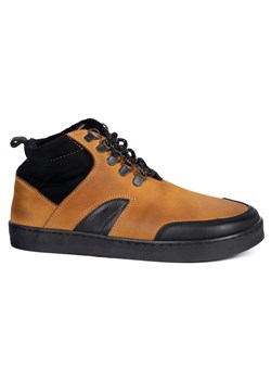 Barefoot zimowe buty skórzane unisex Explorer żółte ze sklepu butyolivier w kategorii Botki - zdjęcie 186684339