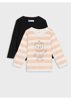 Sinsay - Koszulki z długimi rękawami 2 pack - kremowy - id: 114FX-01X - marki Sinsay - 186684728 Sinsay - Koszulki z długimi rękawami 2 pack - kremowy ze sklepu Sinsay w kategorii Kaftaniki i bluzki - zdjęcie 186684728