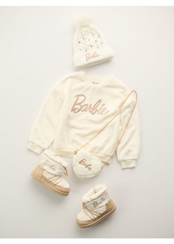 Sinsay - Bluza crewneck z napisem Barbie - kremowy ze sklepu Sinsay w kategorii Bluzy dziewczęce - zdjęcie 186684759