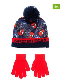 Spiderman 2-częściowy zestaw &quot;Spider-Man&quot; w kolorze granatowo-czerwonym ze sklepu Limango Polska w kategorii Czapki dziecięce - zdjęcie 186686079