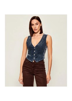 GUESS Jeansowa kamizelka ADELE | Slim Fit ze sklepu Gomez Fashion Store w kategorii Kamizelki damskie - zdjęcie 186688118