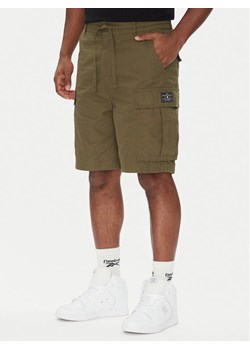 DC Shoes Szorty materiałowe Tundra ADYWS03086 Zielony Regular Fit ze sklepu MODIVO w kategorii Spodenki męskie - zdjęcie 186690979