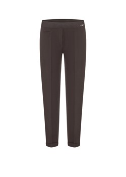 Cambio Damskie spodnie materiałowe - Kim Kobiety Sztuczne włókno czekoladowy jednolity ze sklepu vangraaf w kategorii Spodnie damskie - zdjęcie 186693945