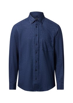 Andrew James Męska koszula flanelowa Mężczyźni Regular Fit Bawełna indygo wzorzysty ze sklepu vangraaf w kategorii Koszule męskie - zdjęcie 186693947