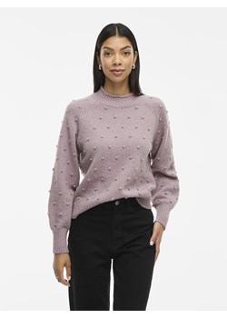 Vila Damski sweter z dzianiny - VITuli Kobiety Sztuczne włókno brudny róż wypukły wzór tkaniny ze sklepu vangraaf w kategorii Swetry damskie - zdjęcie 186693955