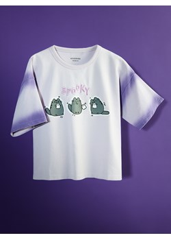 Reserved - T-shirt Pusheen - lawendowy ze sklepu Reserved w kategorii Bluzki dziewczęce - zdjęcie 186694987