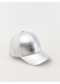 Reserved - Metaliczna czapka z daszkiem - srebrny ze sklepu Reserved w kategorii Czapki dziecięce - zdjęcie 186695178