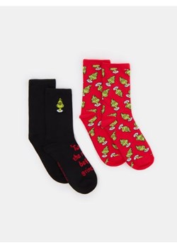 Sinsay - Skarpetki 2 pack Grinch - wielobarwny ze sklepu Sinsay w kategorii Skarpetki męskie - zdjęcie 186696198