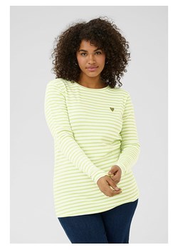 KAFFE curve Koszulka w kolorze biało-jasnozielonym ze sklepu Limango Polska w kategorii Bluzki damskie - zdjęcie 186698017