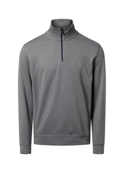 BOSS Orange Męska bluza nierozpinana Mężczyźni Materiał dresowy szary jednolity ze sklepu vangraaf w kategorii Bluzy męskie - zdjęcie 186698958