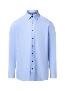 Finshley & Harding Koszula męska - Easy Care Mężczyźni Modern Fit Bawełna jasnoniebieski marmurkowy ze sklepu vangraaf w kategorii Koszule męskie - zdjęcie 186698968