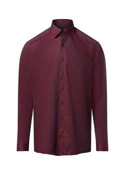 Finshley & Harding Koszula męska - Easy Care Mężczyźni Modern Fit Bawełna bordowy wzorzysty ze sklepu vangraaf w kategorii Koszule męskie - zdjęcie 186698969