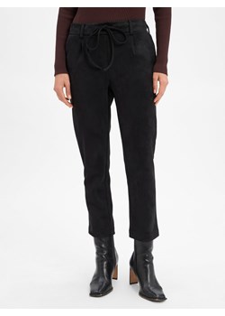 Marie Lund Damskie spodnie plisowane Kobiety czarny jednolity ze sklepu vangraaf w kategorii Spodnie damskie - zdjęcie 186698987