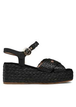 Espadryle Wrangler Alma Raffia WL31554A Czarny ze sklepu eobuwie.pl w kategorii Sandały damskie - zdjęcie 186699509