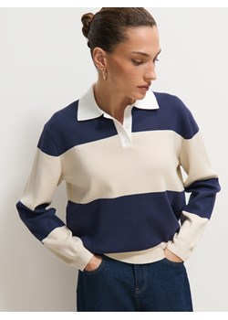 Mohito - Sweter z kołnierzykiem polo - granatowy ze sklepu Mohito w kategorii Swetry damskie - zdjęcie 186700948