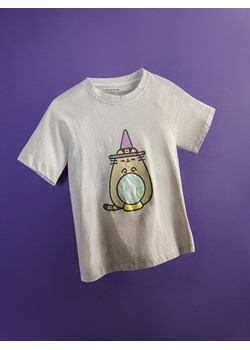 Reserved - T-shirt z nadrukiem Pusheen - jasnoszary ze sklepu Reserved w kategorii Bluzki dziewczęce - zdjęcie 186701398