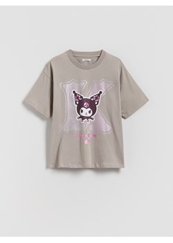 Reserved - T-shirt Kuromi - jasnoszary ze sklepu Reserved w kategorii Bluzki dziewczęce - zdjęcie 186701435