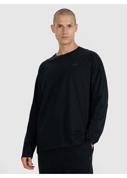 Męski longsleeve basic 4F 4FWAW25TLONM474 - czarny ze sklepu Sportstylestory.com w kategorii T-shirty męskie - zdjęcie 186703287
