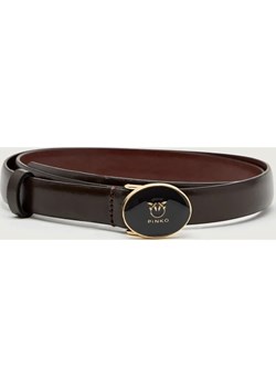 Pinko Skórzany pasek ROUND ENAMEL ze sklepu Gomez Fashion Store w kategorii Paski damskie - zdjęcie 186703965