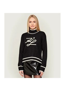 Karl Lagerfeld Półgolf Soutache Autograph | Loose fit | z dodatkiem wełny ze sklepu Gomez Fashion Store w kategorii Swetry damskie - zdjęcie 186703989