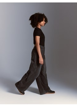 Reserved - Jeansy super wide leg - czarny - id: 816FF-99J - marki Reserved - 186704396 Reserved - Jeansy super wide leg - czarny ze sklepu Reserved w kategorii Spodnie dziewczęce - zdjęcie 186704396